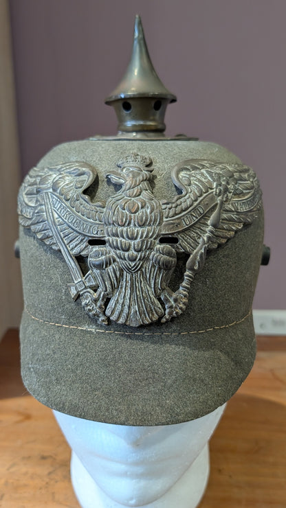 M15 WW1 German Prussian Grenadier Ersatz Felt Enlisted mans Pickelhaube Helmet