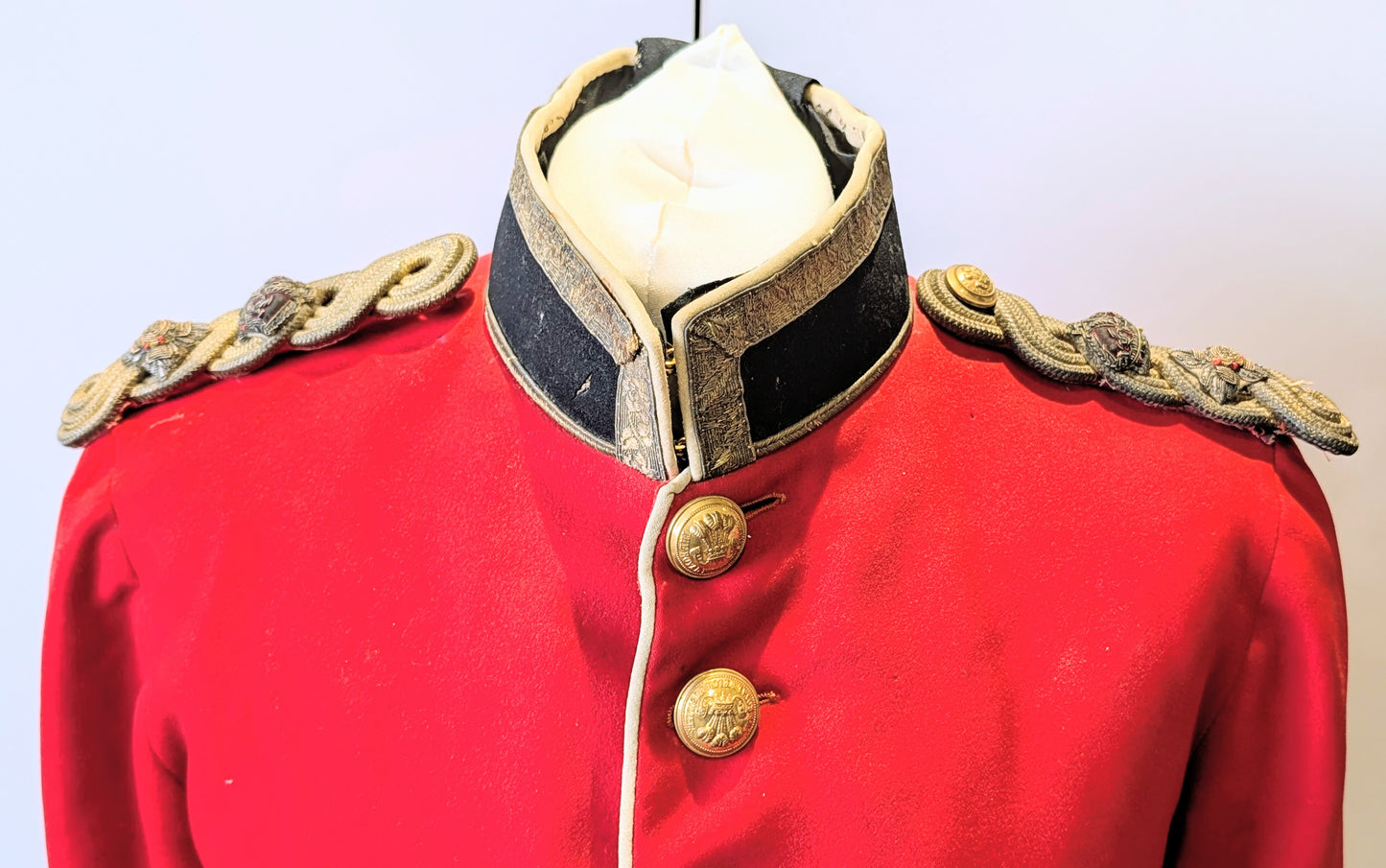 Edwardian British Army Royal Welch Fusiliers Scarlet Tunic Lt Colonel