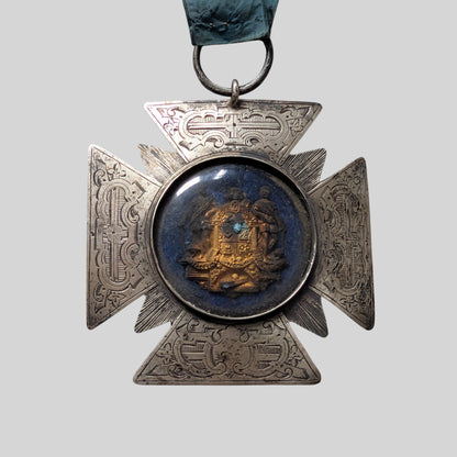 Victorian Hallmarked Silver United Ancient Order Of Druids Fraternal Jewel Medal