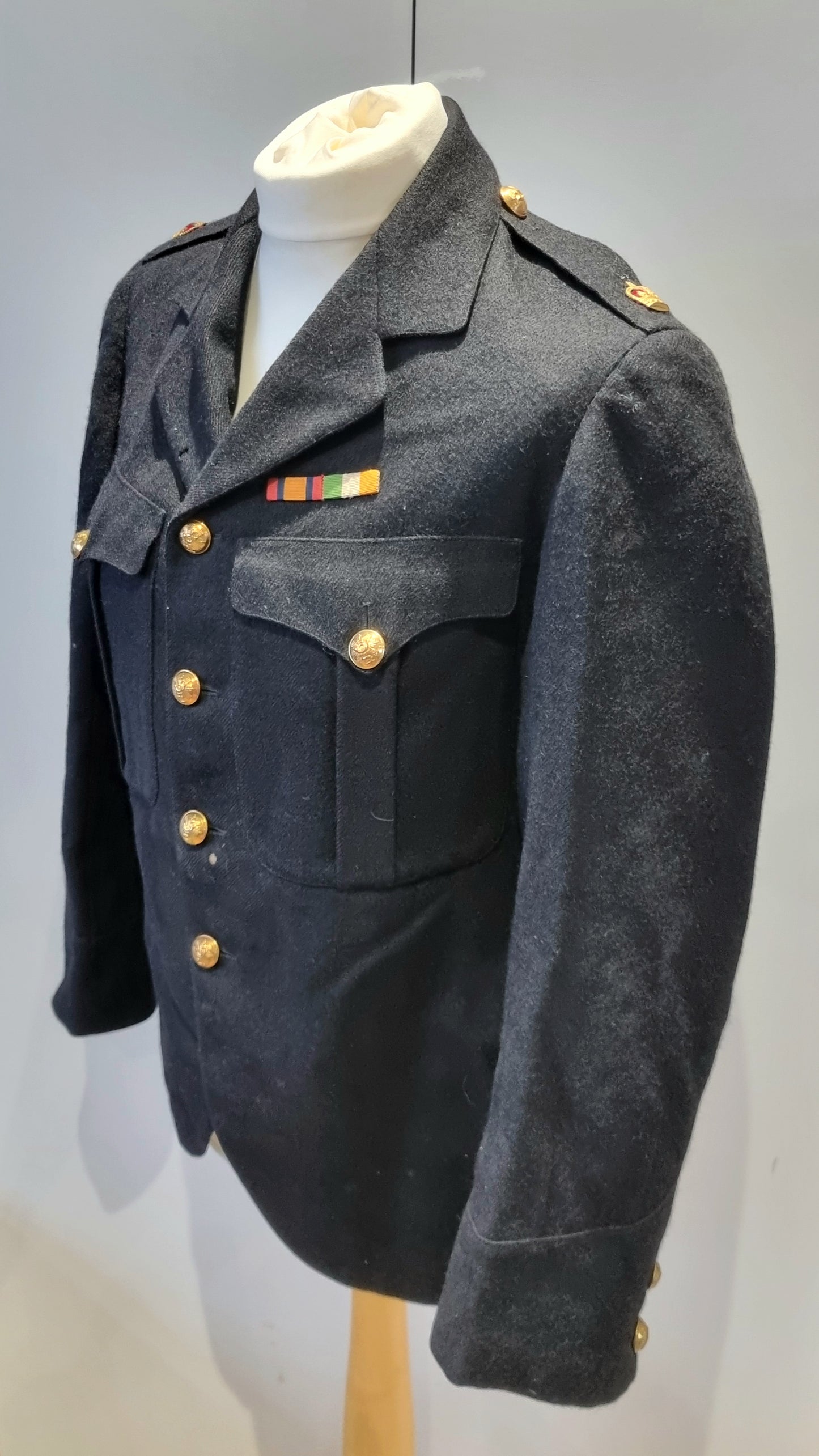 Rare WW1 Highland Light Infantry HLI Major's Cutaway No 1 Blue Dress Jacket - Named
