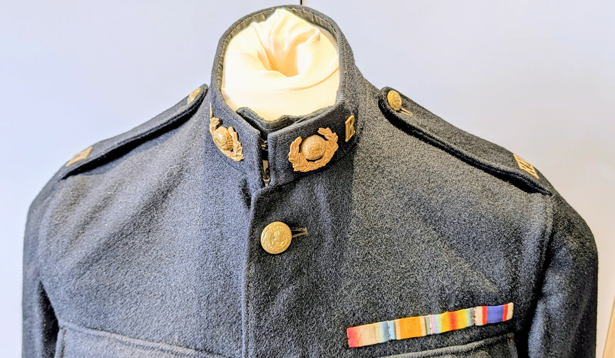 SOLD! WW1 Era British Royal Marines Light Infantry Blue No 1 Jacket with Medal Bar