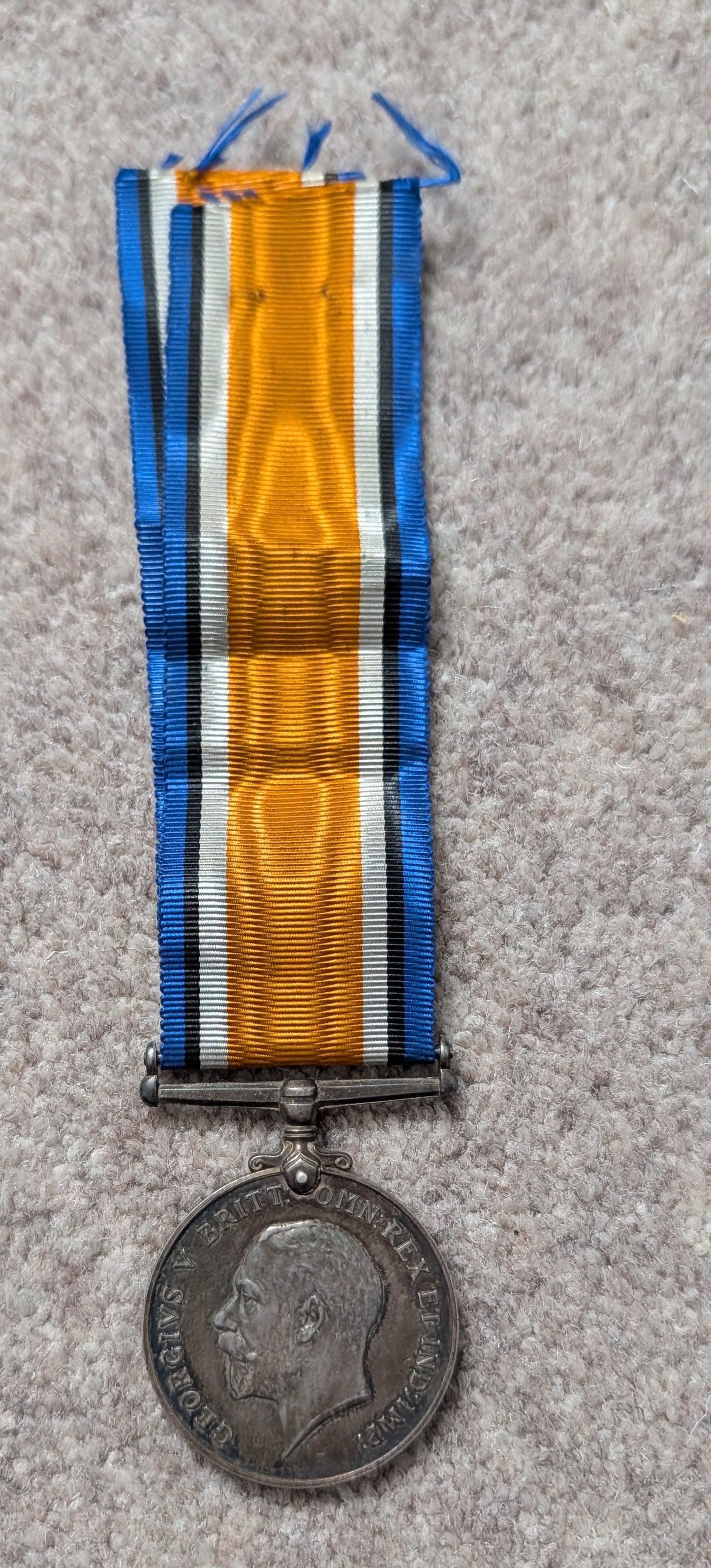 WW1 British Army Gordon Highlanders Sporran & WW1 War Medal - Both Named to William A Osborne