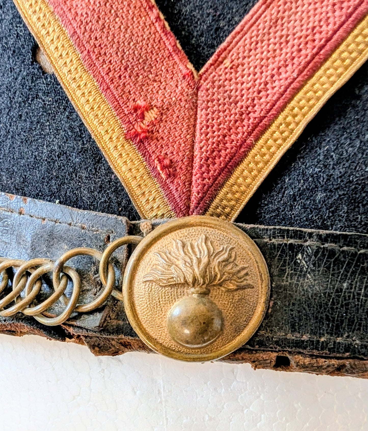 Early 20th Century French Republican Guard Shako With Feather Plume