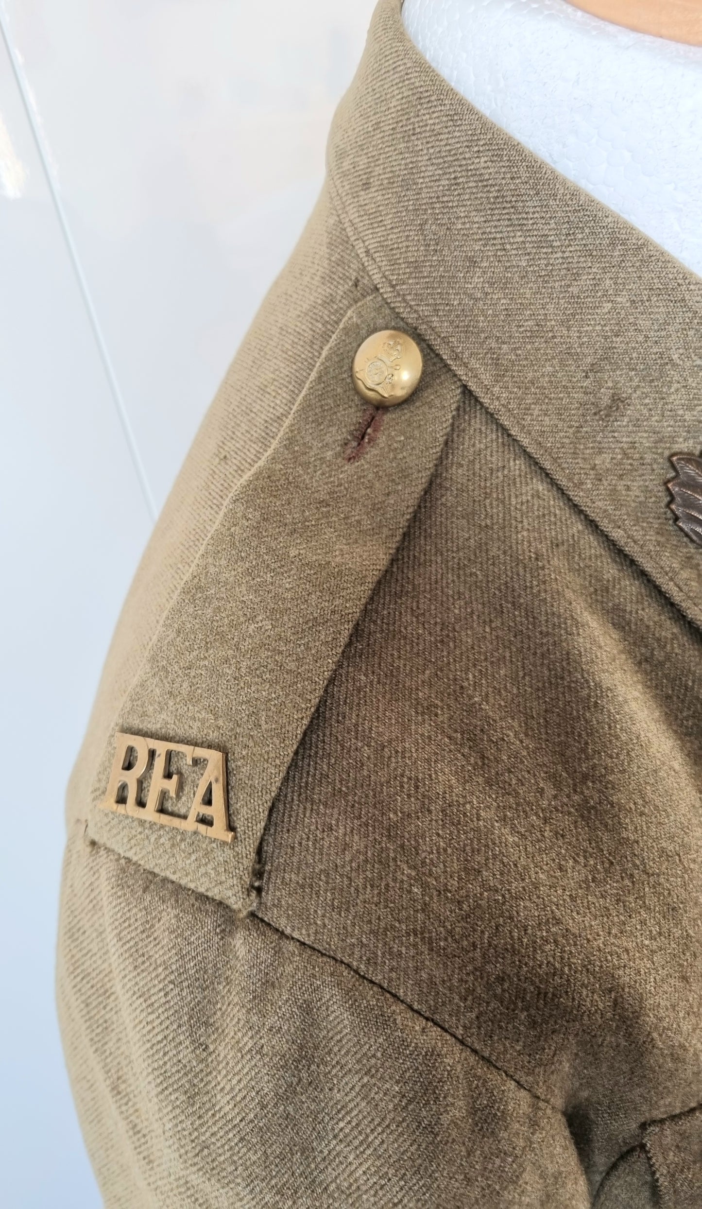 WW1 British Army 2nd Lieutenant Cuff Rank Uniform Jacket Royal Field Artillery (Made from Original Parts)