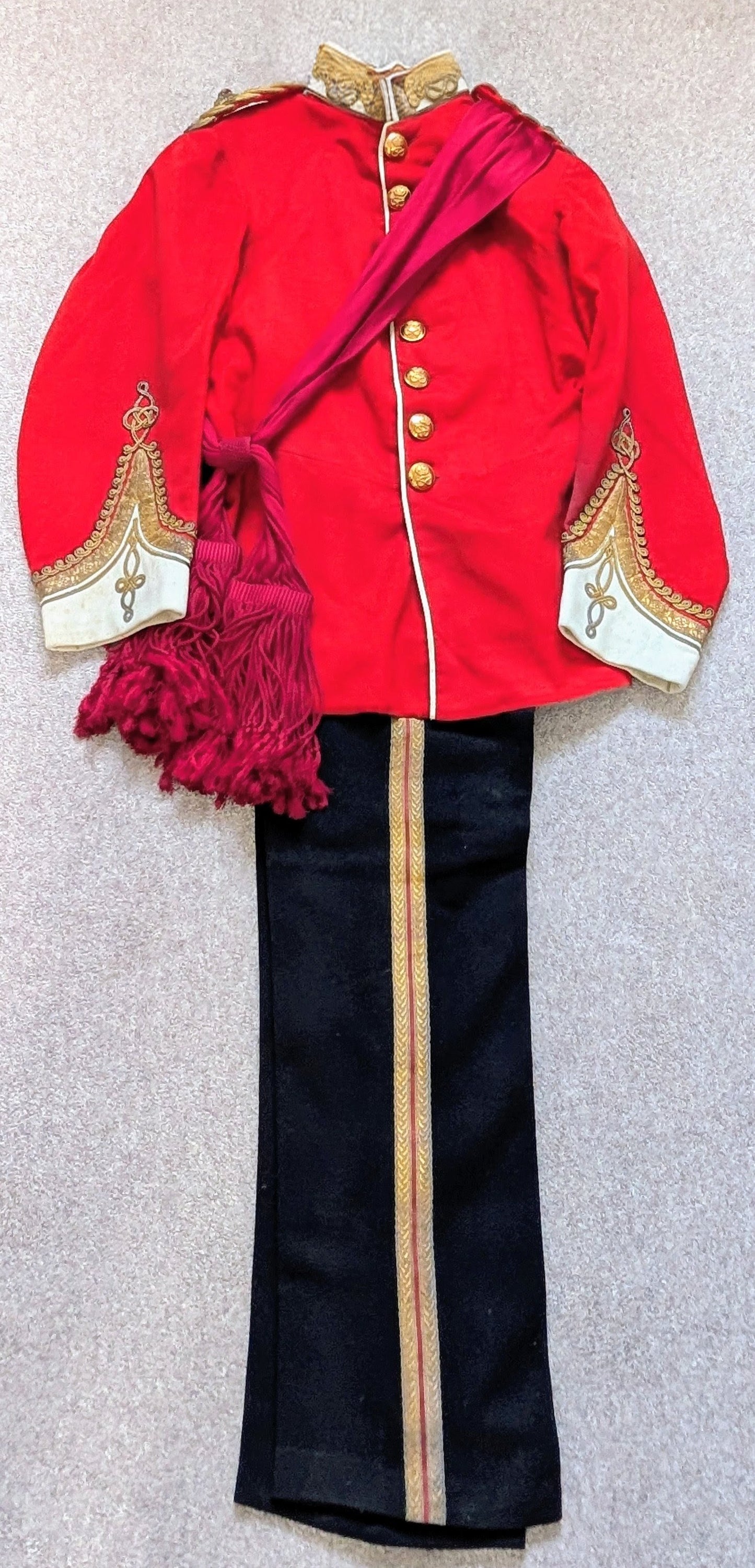 SOLD! Victorian South Staffordshire Home Service Helmet & Major's Scarlet Uniform