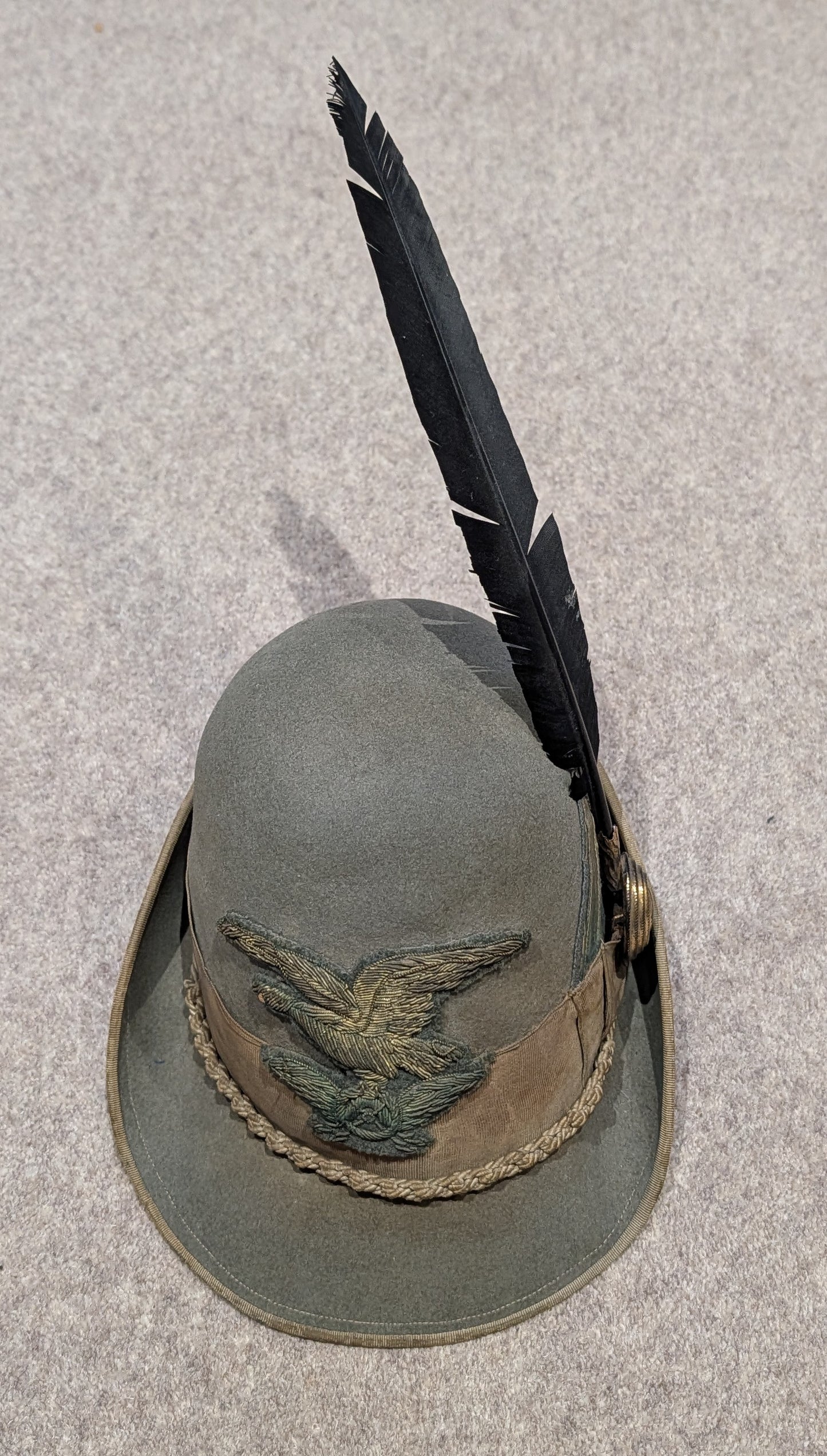 SOLD! Late 1940s Italian Army Enlisted Man's Alpini Autieri Cap with Nappina
