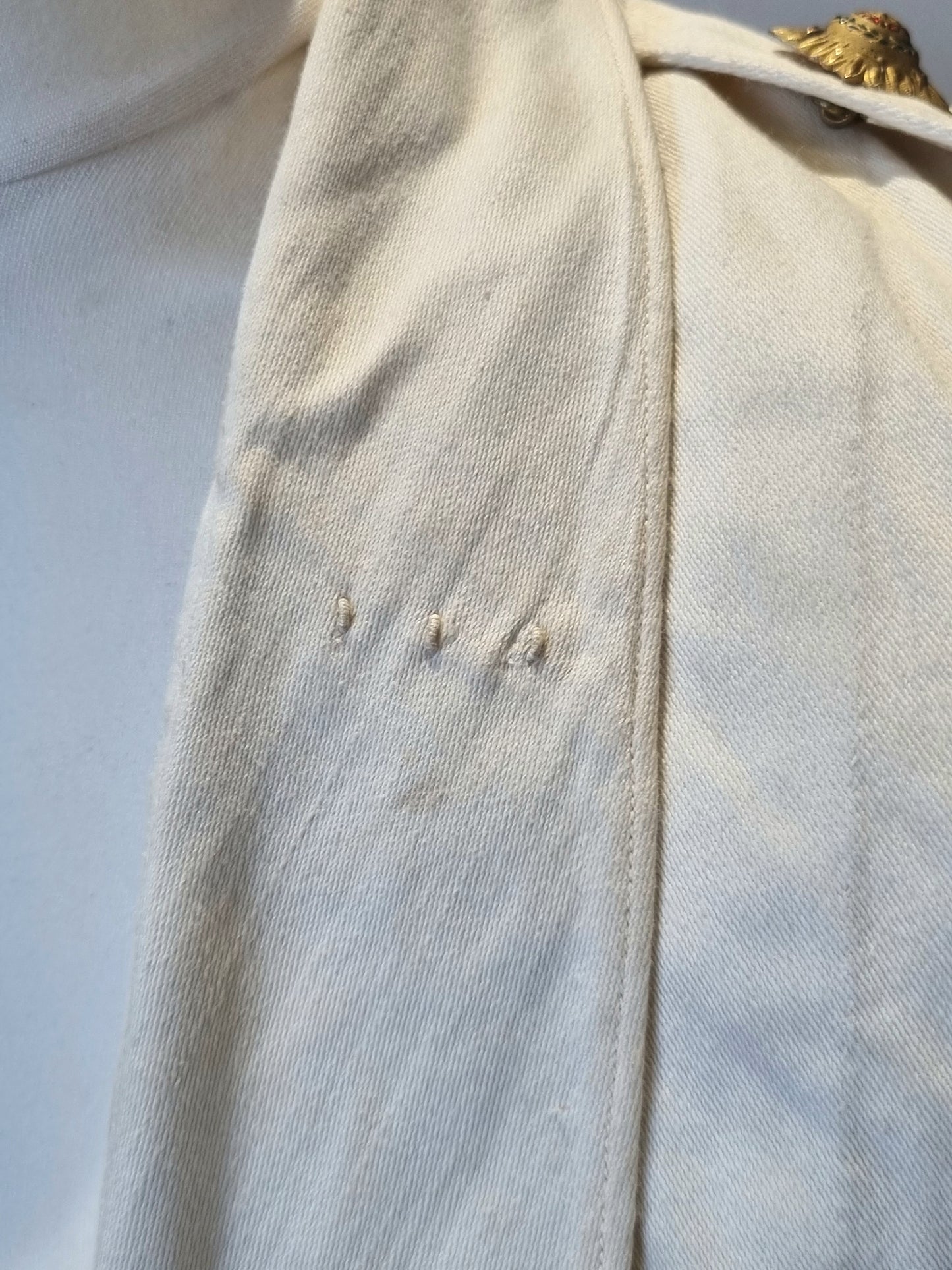 Victorian Boer War Era HLI Captain's White Cotton Mess Dress Jacket