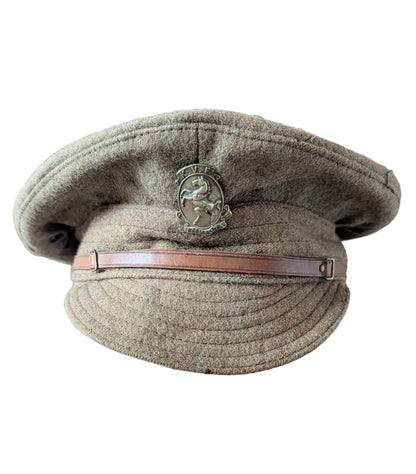 SOLD! WW1 British Army Wool Kent Volunteer Force Floppy Trench Cap Dated 1918