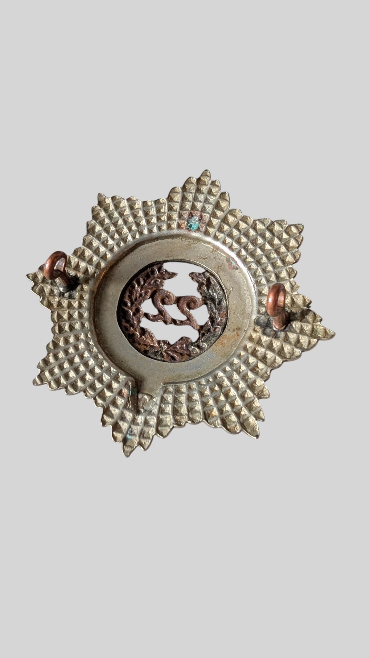Cheshire Regiment Bimetal Bandsman's Pouch Badge Voided