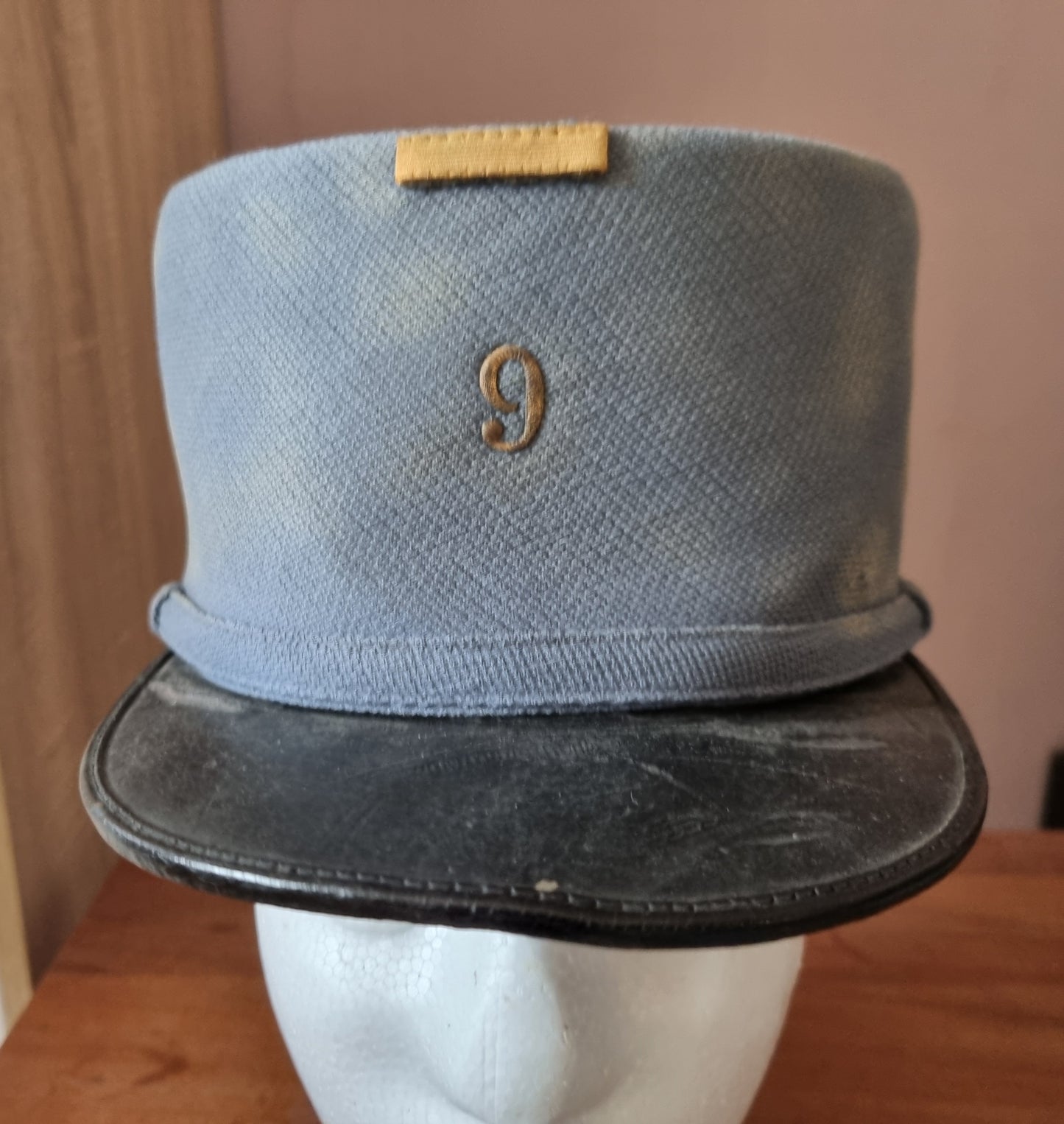 Rare WW1 Horizon Blue  French Army 9th Infantry 2nd Lieutenant Kepi Cap