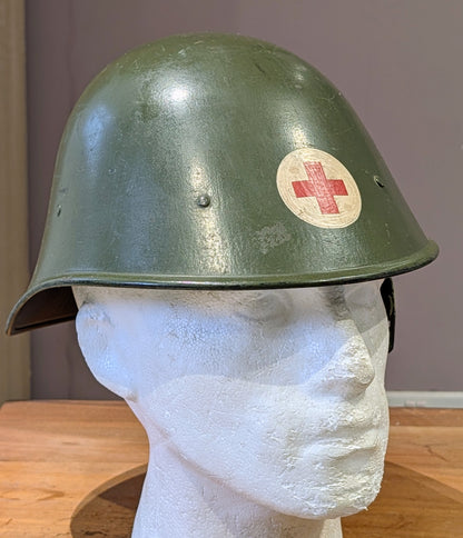 Rare WW2 Dutch Red Cross M27 Steel Helmet