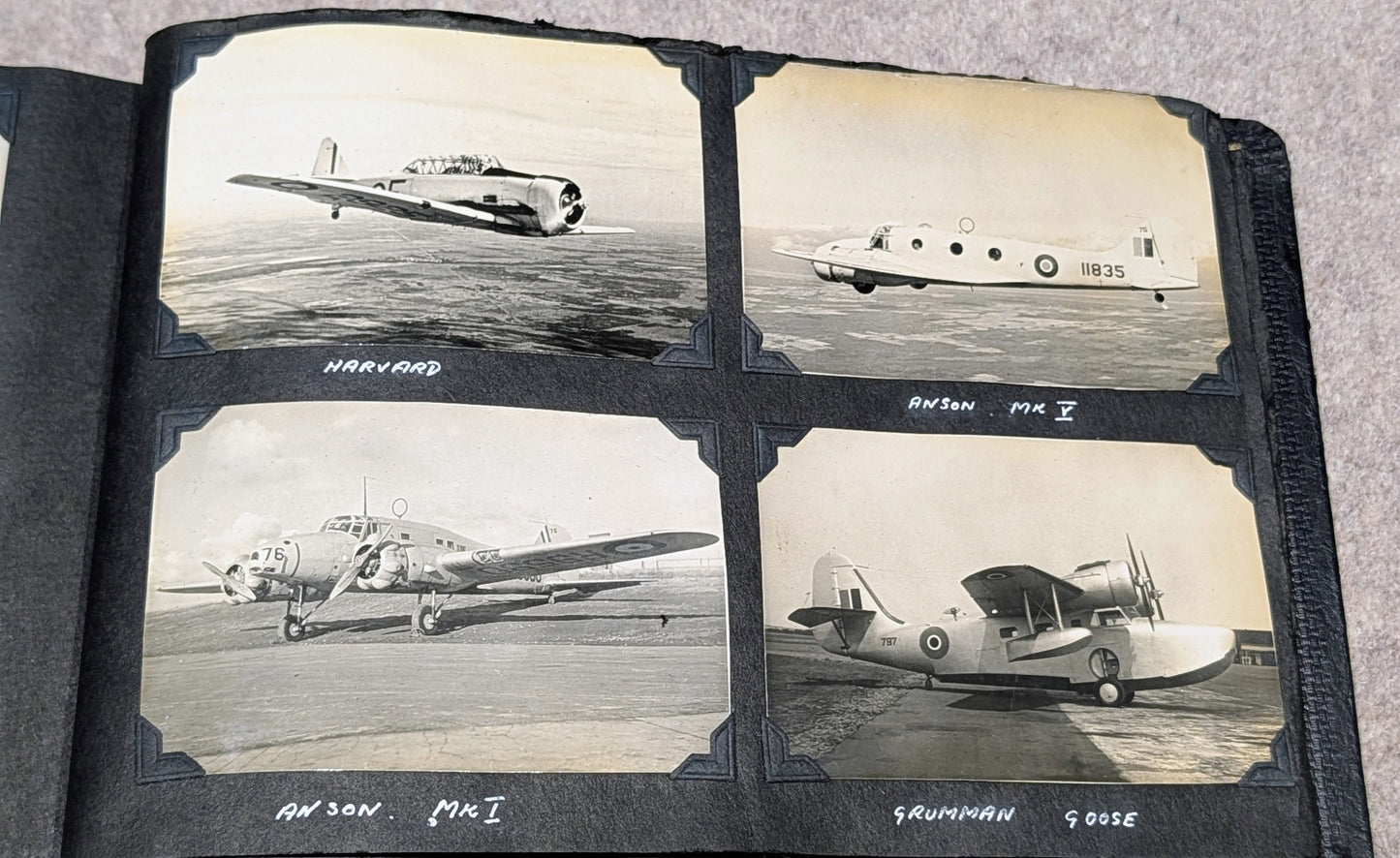 SOLD! WW2 RCAF Flying Log Book E  W Burchett With 2 Of His Photo Albums