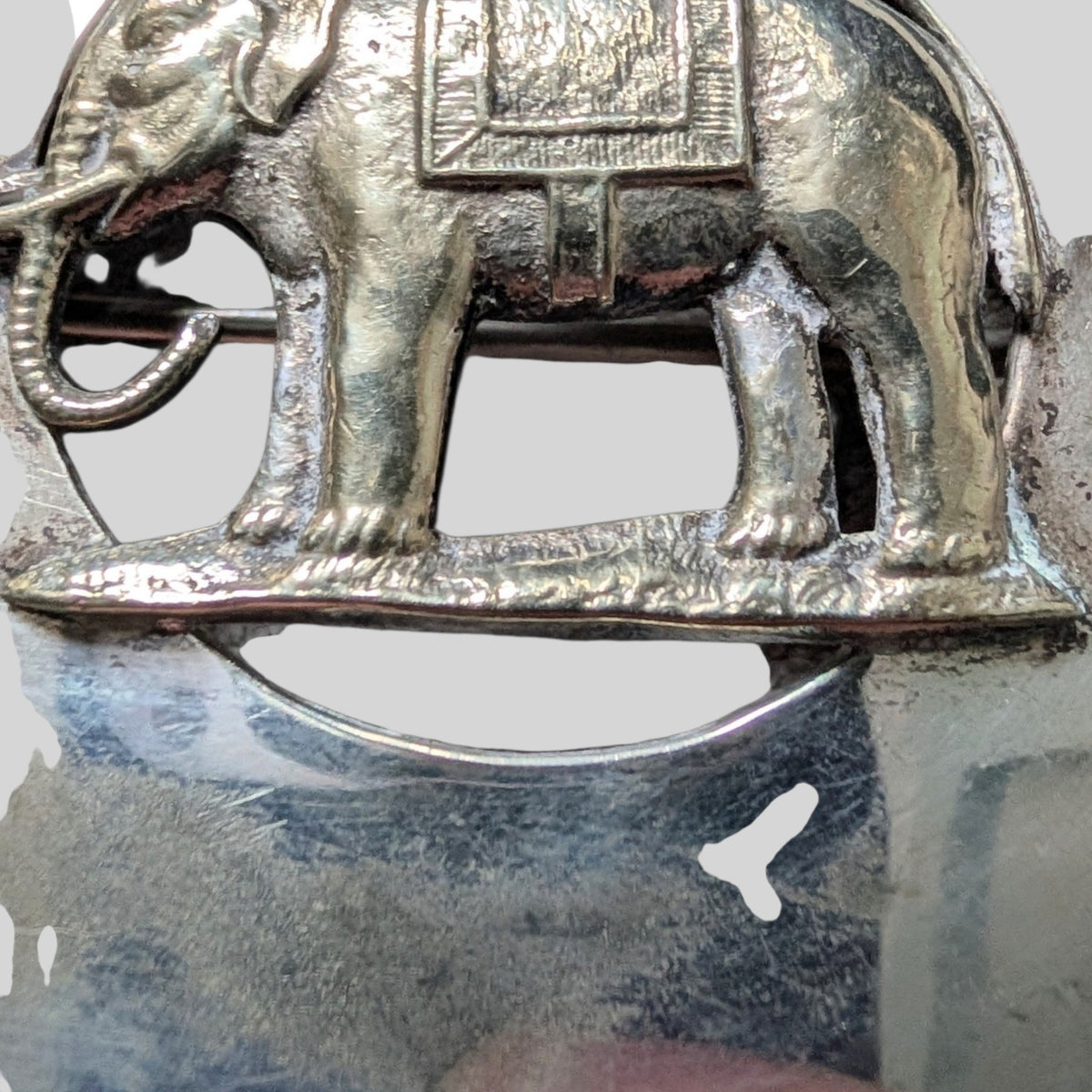 Rare Victorian Dumbartonshire Rifle Volunteers Silvered Plaid Brooch