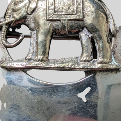 Rare Victorian Dumbartonshire Rifle Volunteers Silvered Plaid Brooch