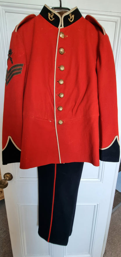 Pre-WW1 (Edwardian) Somerset Light Infantry Sergeant’s Scarlet Tunic & Trousers