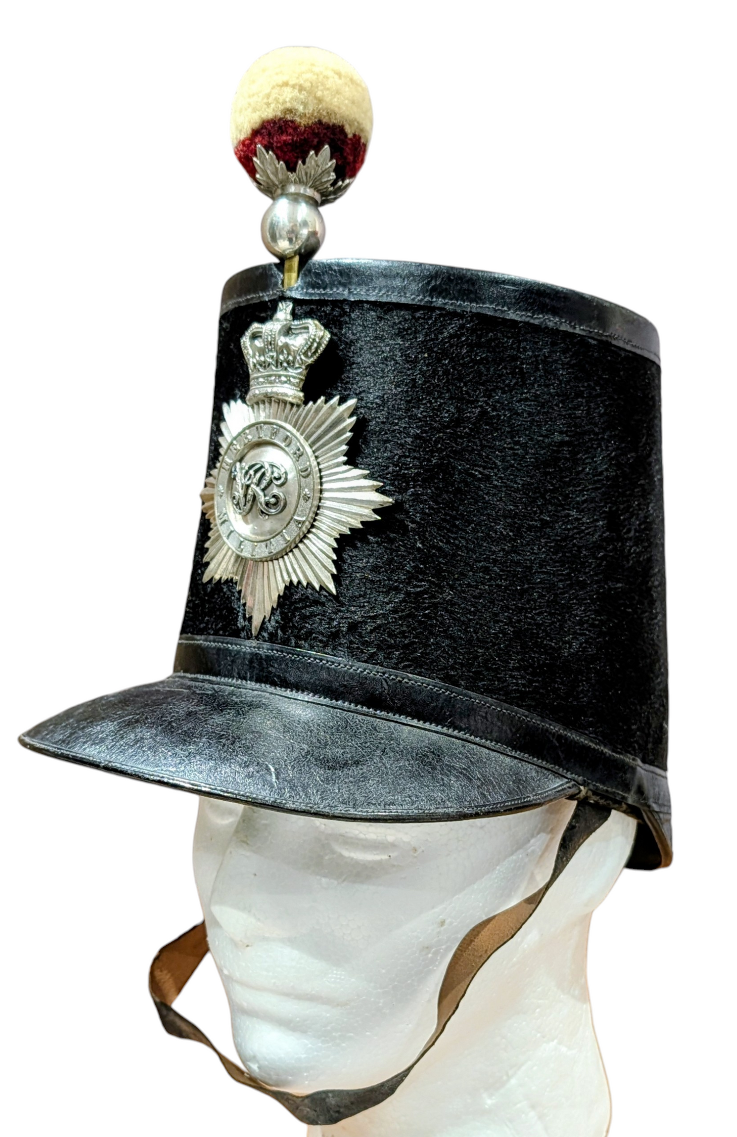 Sold! Rare British Army Hertford Militia French Pattern Shako 1855-61 & Tin