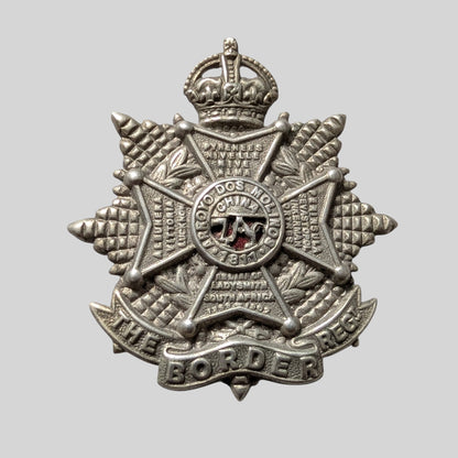 The Border Regiment Kings Crown Cap Badge