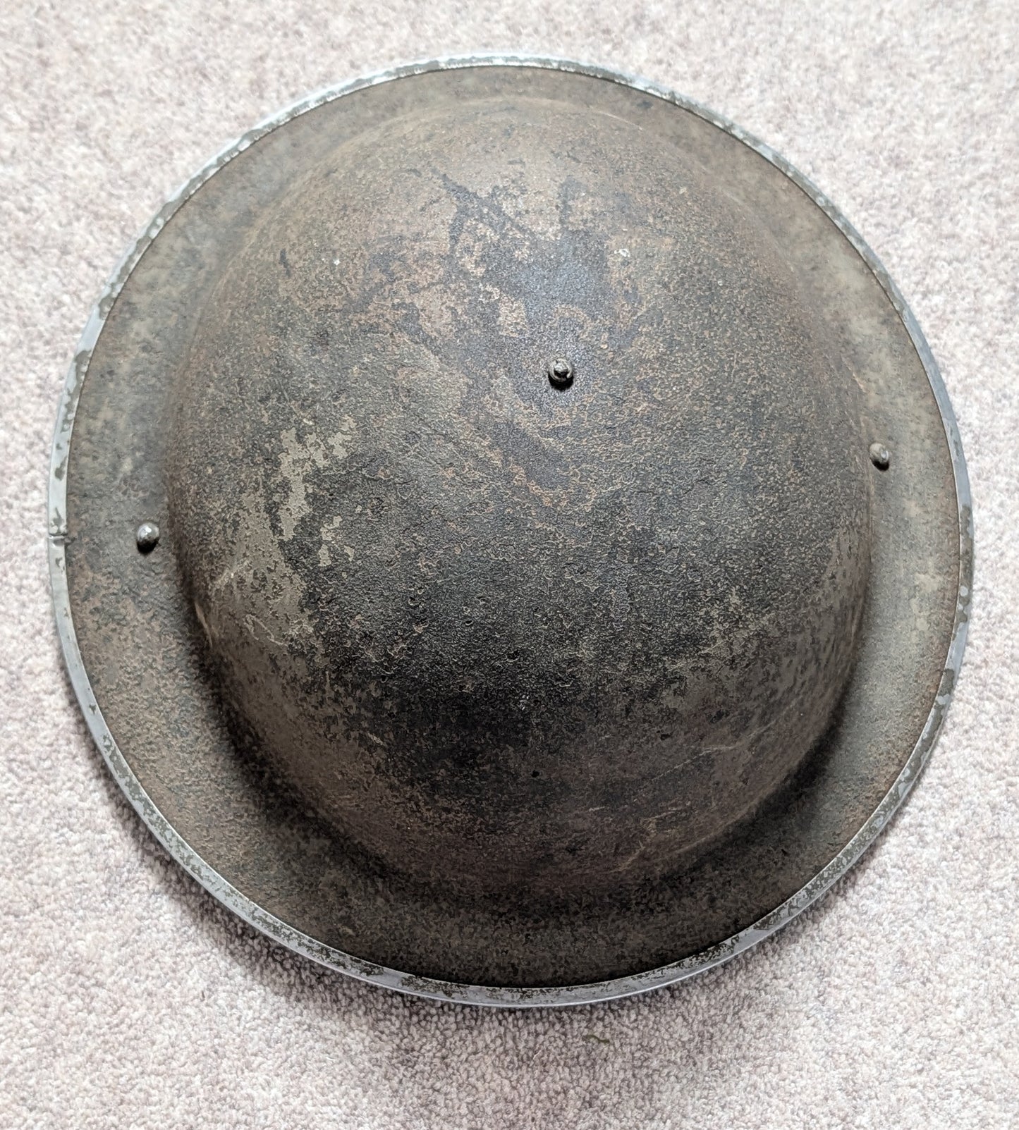 Early WW2 Dunkirk Era British Army Brodie Combat Helmet Dated 1938/9