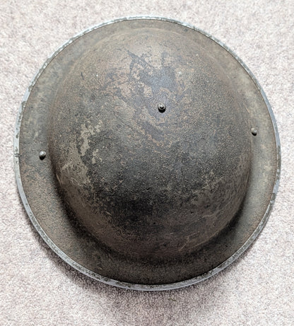 Early WW2 Dunkirk Era British Army Brodie Combat Helmet Dated 1938/9