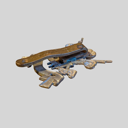 3rd Carabiniers Small Bimetal Cap Badge