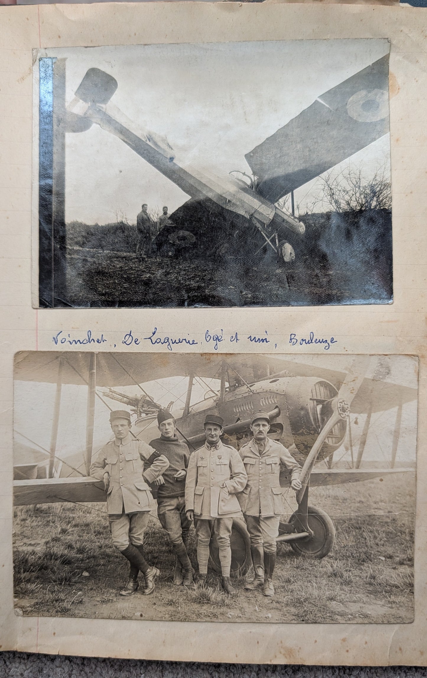 Unique WW1 French Army & Air Force Photo Album, Service Documents and Field Post Set to a Front Line Medic & Then Combat Pilot