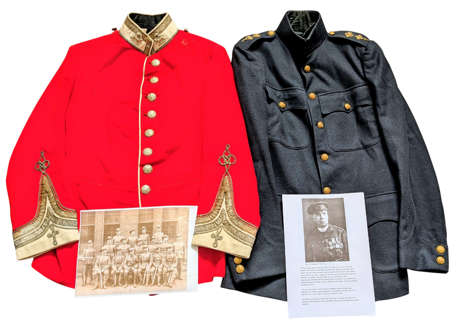 Rare Victorian Boer War Jackets - Chaplain Sidney Reeves Barnes OBE York & Lancs