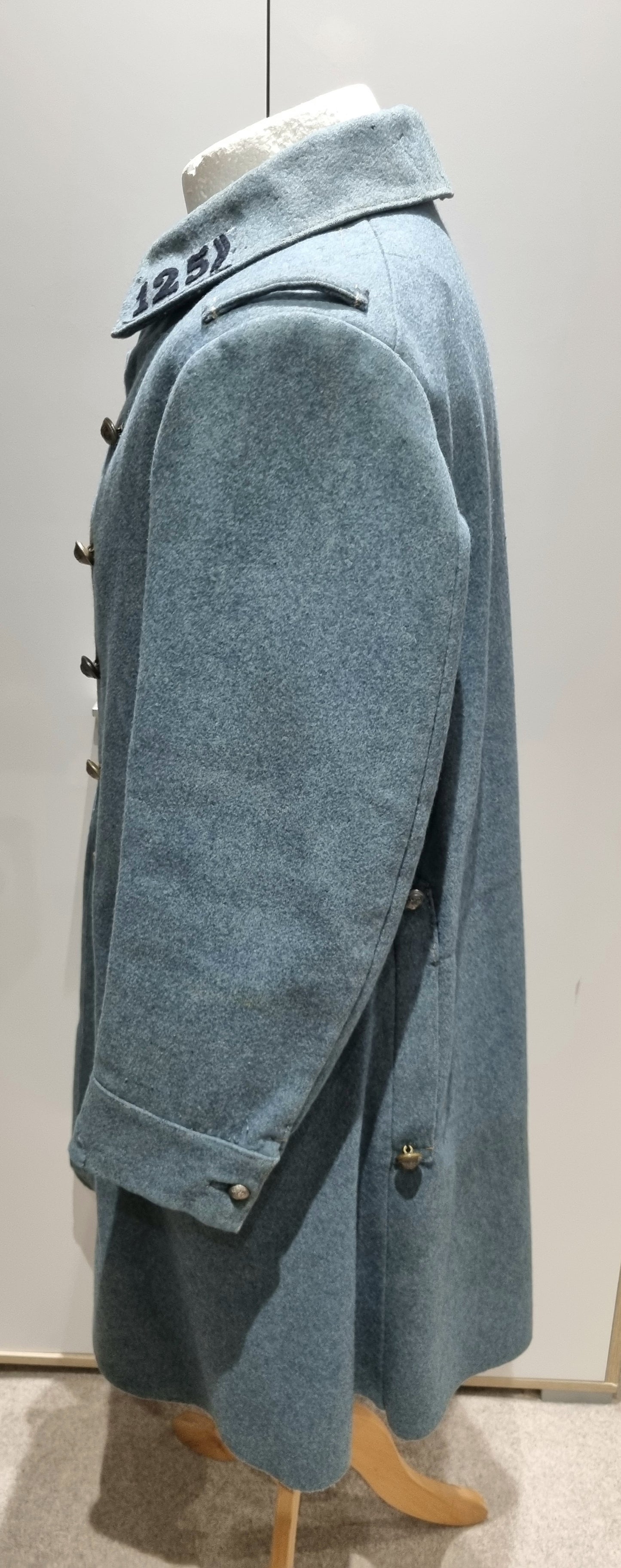 Rare WW1 French Army Horizon Blue M1915 Greatcoat 121st Infantry Regt