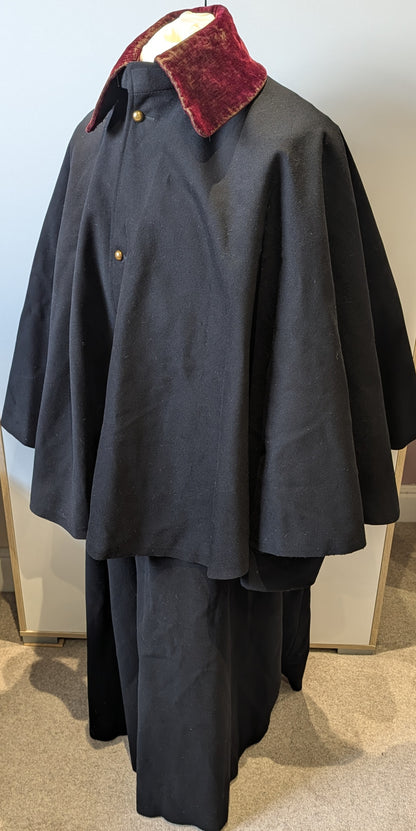 Rare Edwardian 11th Hussars Officers Cloak & Cape To C H G Mulholland DSO OBE