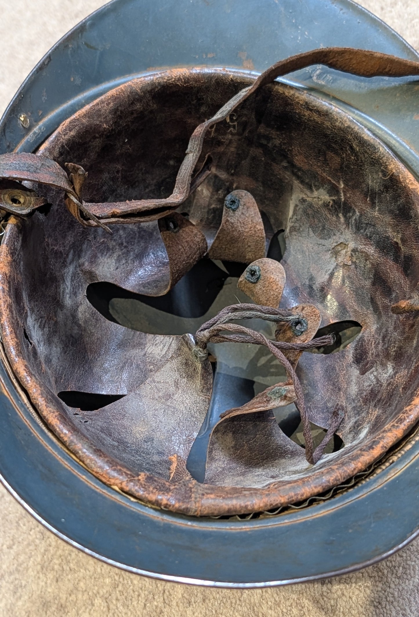 WW1 French Infantry M15 ‘Adrian’ Helmet With Veterans Plate