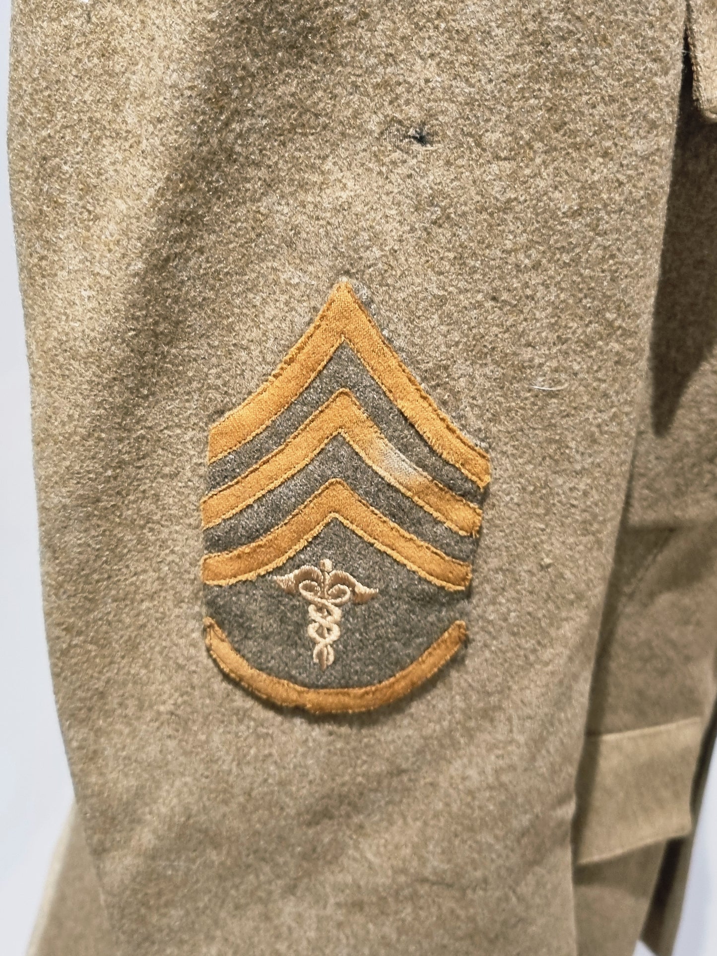 WW1 US ARMY MEDIC'S UNIFORM JACKET TROUSERS SIDECAP PUTTEES MEDALS