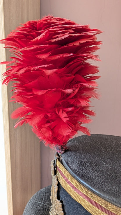 Early 20th Century French Republican Guard Shako With Feather Plume