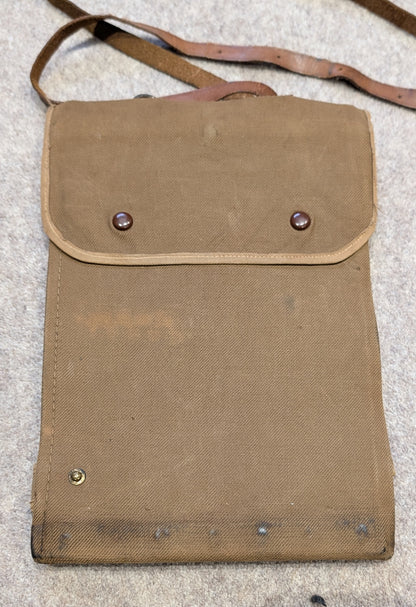SOLD! WW1 BRITISH ARMY OFFICERS MAP CASE WITH LEATHER CARRY STRAP NAMED TO MILITARY CROSS WINNER C P GARRARD