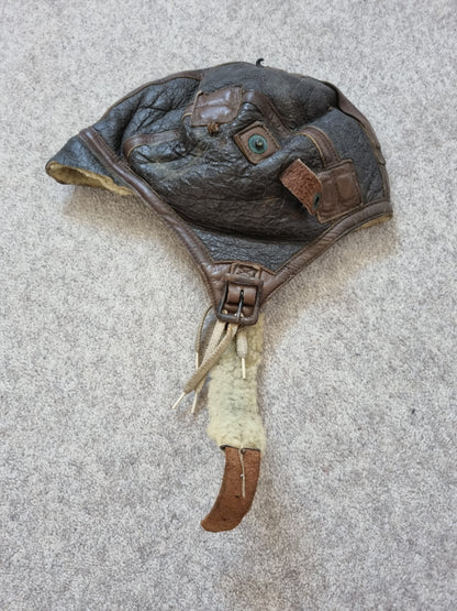 WW2 US Army Air Corps B-6 Leather Flying Helmet
