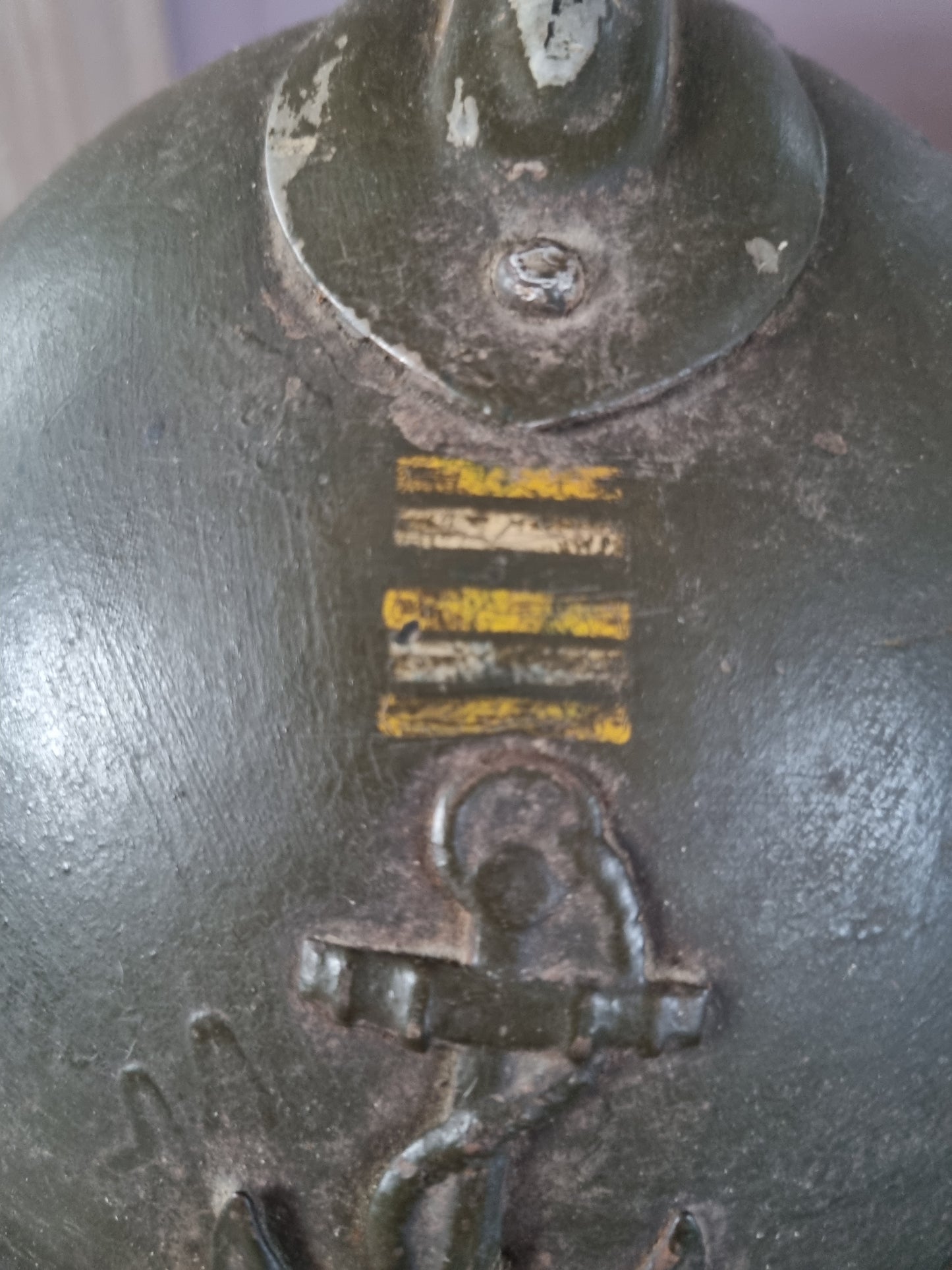 WW2 French Army Colonial Lieutenant Colonel M26 Adrian Helmet With Decal