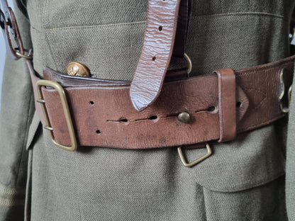 WW1 Royal Scots Uniform Cutaway Cuff Rank Jacket Trews Glengarry & Sam Browne