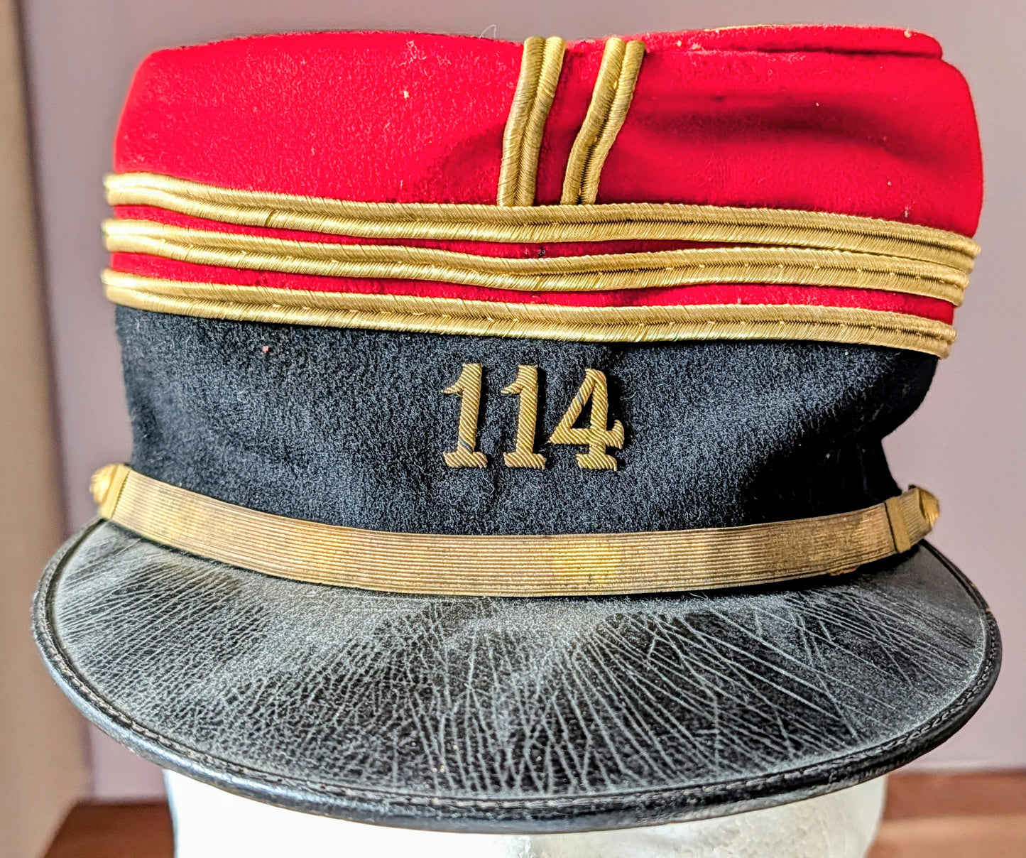 Lovely WW1 French Army 114th Infantry Regt Captain's Kepi Cap Hat