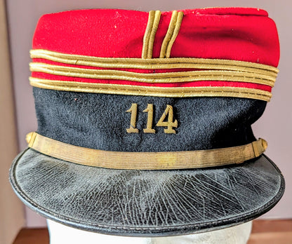 Lovely WW1 French Army 114th Infantry Regt Captain's Kepi Cap Hat