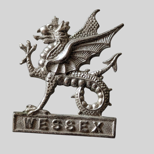 Wessex Brigade Officer's Silvered Cap Badge