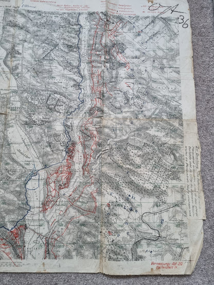 WW1 German Army Trench Map BRZEZANY area Ukraine 8th Feb 1917