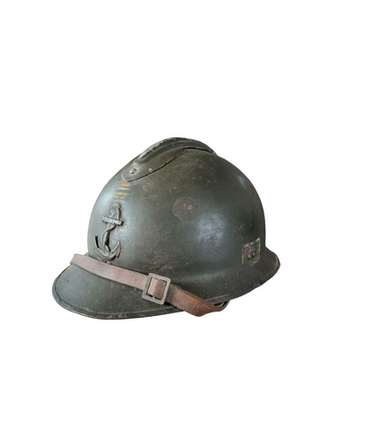 WW2 French Army Colonial Lieutenant Colonel M26 Adrian Helmet With Decal