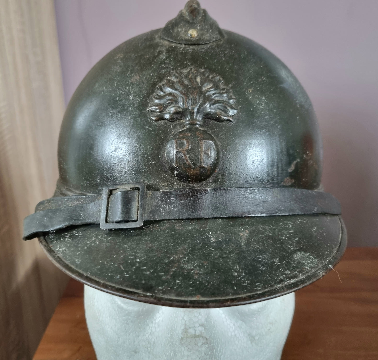 SOLD! WW1 French Army Infantry M15 Adrian Helmet