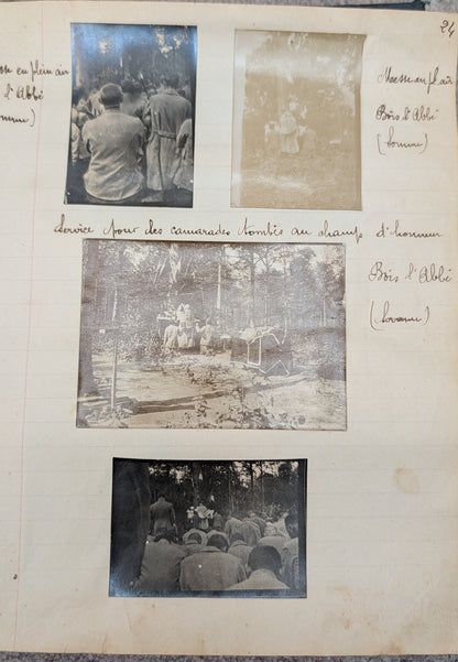 Unique WW1 French Army & Air Force Photo Album, Service Documents and Field Post Set to a Front Line Medic & Then Combat Pilot
