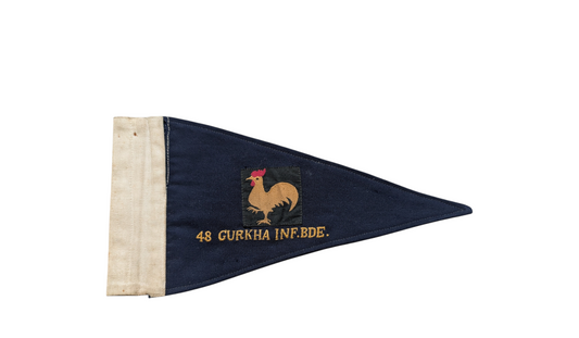 Rare late 1940s-50s 48th Gurkha Infantry Brigade Car Pennant Flag