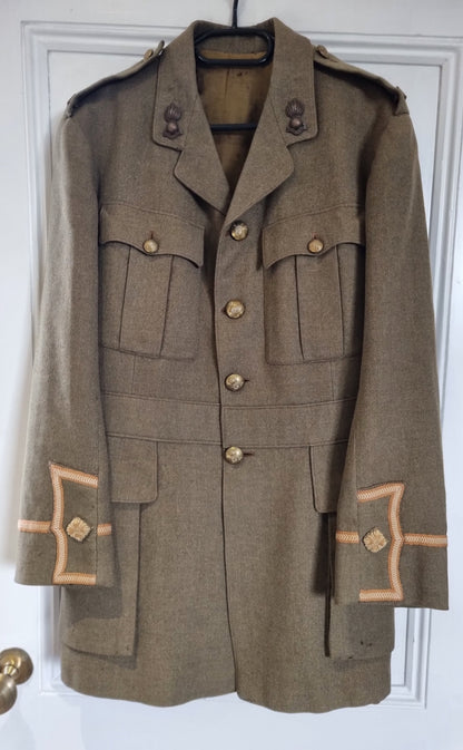 WW1 British Army 2nd Lieutenant Cuff Rank Uniform Jacket Royal Field Artillery (Made from Original Parts)