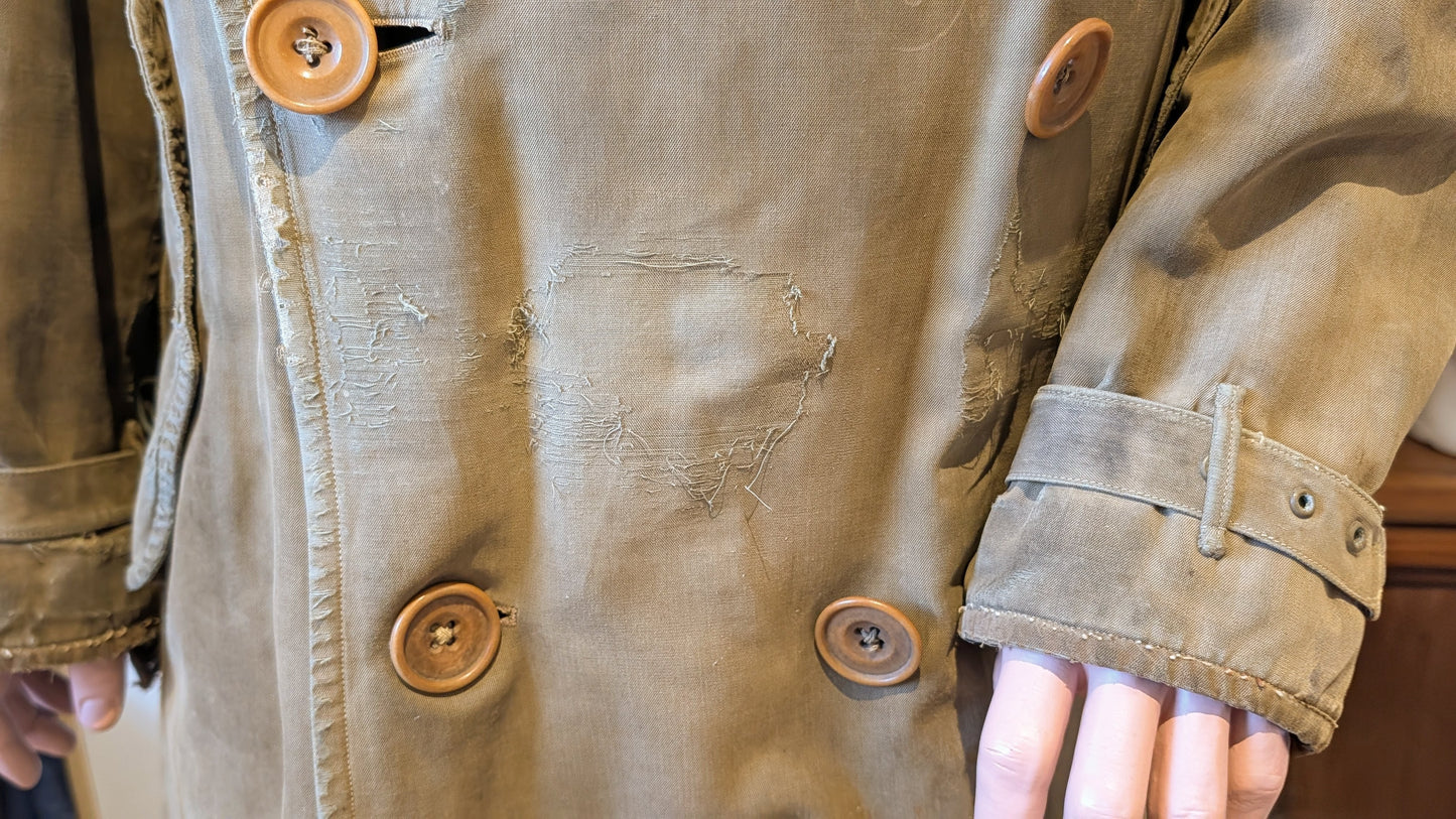 SOLD! Rare WW1 Burberry Officers Private Purchase Trench Coat with button-in Woollen Liner & Balaclava