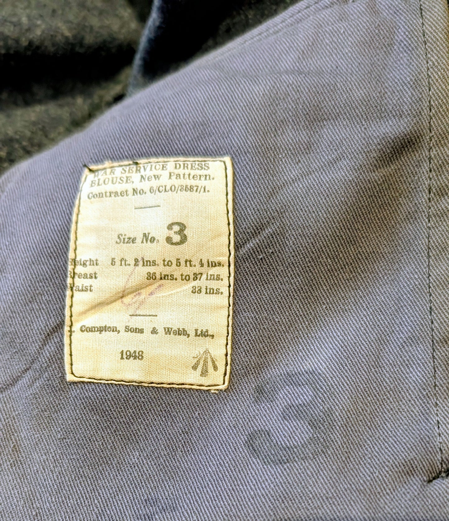 VINTAGE RAF FLIGHT LIEUTENANT BATTLEDRESS - GEORGE MEDAL RECIPIENT 1948