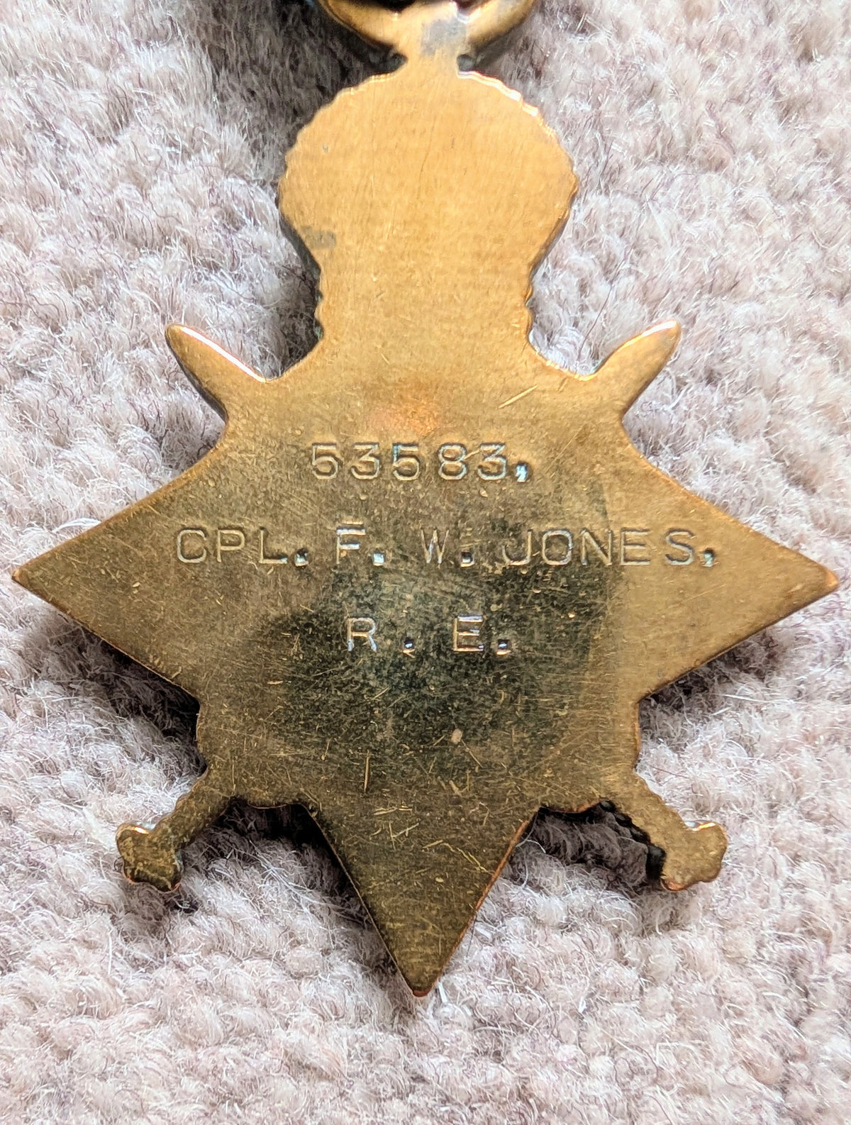 WW1 British Medal Trio - Cpl FREDERICK WILLIAM JONES Royal Engineers