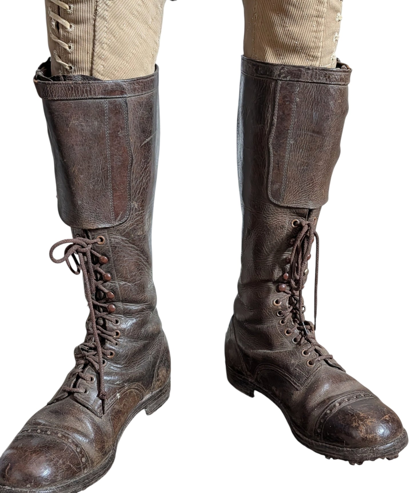 WW1 British officer's  Private Purchase Leather Hobnailed Trench Boots