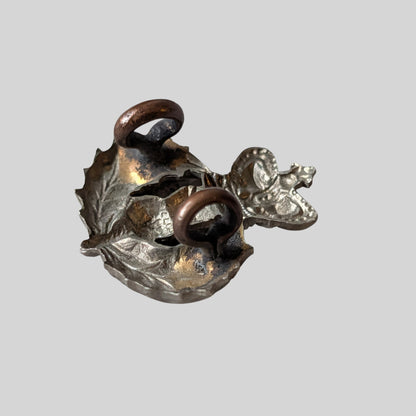 Victorian Queen's Own Cameron Highlanders White Metal Collar Badge