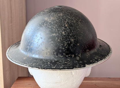 SOLD! Early WW2 Black Brodie Helmet Dated 1939